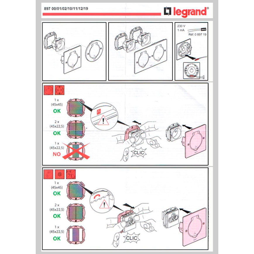 Legrand 89700 - Рамка за подов контакт PLATINUM 2M IP44 неръждаем