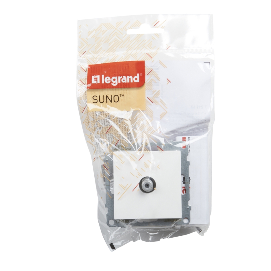 Legrand - безрамкова телевизионна розетка SUNO, бяла