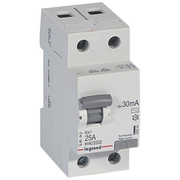 Legrand - Диференциален прекъсвач RX3 2-полюсен 2P 25 A 30 mA AC