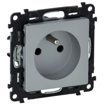 Legrand - Домашен контакт без рамка VALENA LIFE 250V IP44 алуминий