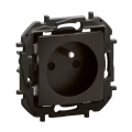 Legrand - Домашна електрическа розетка без рамка 250V/16A NILOE черна