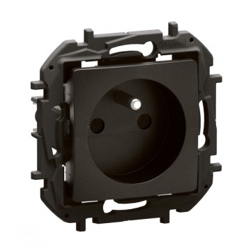 Legrand - Домашна електрическа розетка без рамка 250V/16A NILOE черна