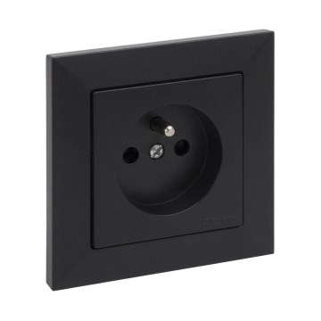 Legrand - Домашна розетка с рамка SUNO 250V черна