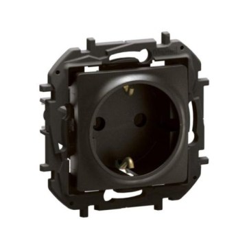 Legrand - Домашна SCHUKO розетка 250V/16A NILOE черна