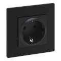 Legrand - Домашна SCHUKO розетка с рамка NILOE STEP 250V черна