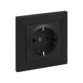 Legrand - Домашна SCHUKO розетка с рамка SUNO 250V черна