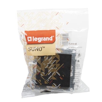 Legrand - Двоен безрамков ключ №5 SUNO черен