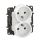 Legrand - Двоен домашен контакт без рамка 250 V/16 A NILOE бял