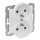 Legrand - Двоен домашен контакт без рамка 250V/16A SUNO бял