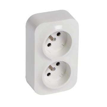 Legrand - Двоен стенен битов контакт FORIX 250V бял