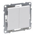 Legrand - Двоен стълбищен ключ без рамка бр. 6+6 SUNO бял
