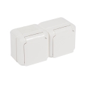Legrand - Двойна домашна контактна розетка FORIX 250V IP44 бяла