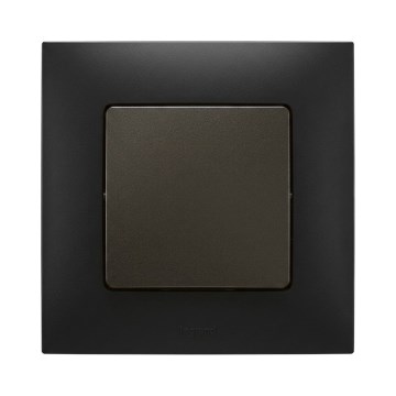 Legrand - еднополюсен ключ № 1 с рамка NILOE, черен