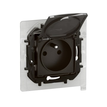 Legrand - Външна безрамкова домашна розетка 250V/16A NILOE IP44 черна