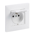Legrand - Външна домашна розетка с рамка NILOE STEP 250V IP44 бяла