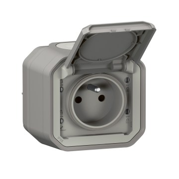 Legrand - Външна розетка 250V/16A PLEXO IP55 сива