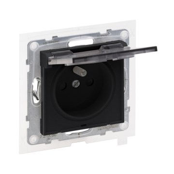 Legrand - Външна розетка без рамка 250V/16A NILOE STEP IP44 черна
