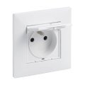 Legrand - Външна розетка с рамка NILOE STEP 250V IP44 бяла