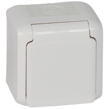 Legrand - Външна стенна розетка 250V/16A FORIX IP44 бяла
