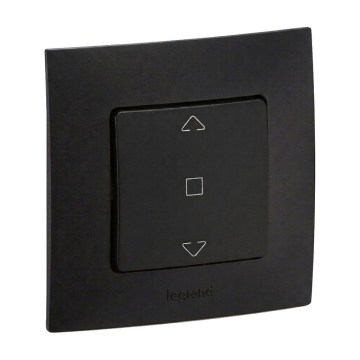 Legrand - Контролер за щори с рамка NILOE черен
