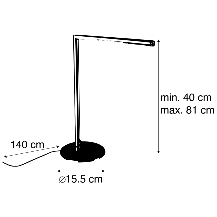 Leuchten Direkt 11011-55 - LED Димируема настолна лампа DAWDA LED/4,8W/230V