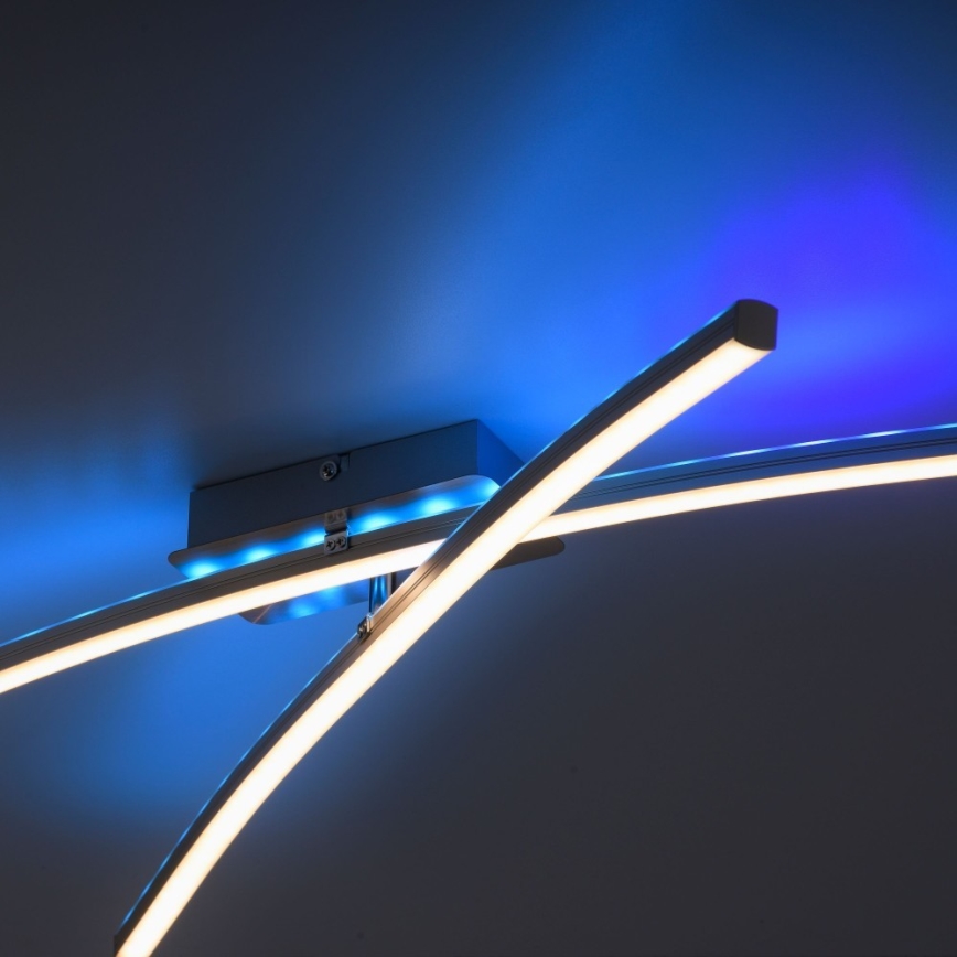 Leuchten Direkt 11255-55 - LED RGB Димируем повърхностен полилей ALINA 2xLED/8,1W/230V 2700-5000K + дистанционно