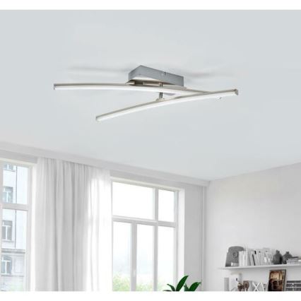 Leuchten Direkt 11270-55 - LED Повърхностен полилей SIMON 2xLED/5W/230V матов хром