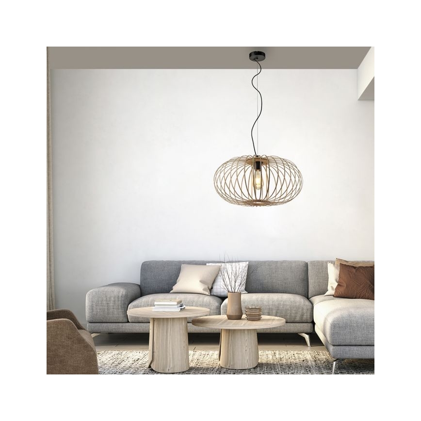 Leuchten Direkt 11409-79 - Пендел RACOON 1xE27/40W/230V бамбук