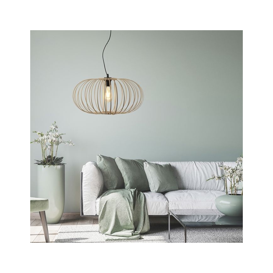 Leuchten Direkt 11409-79 - Пендел RACOON 1xE27/40W/230V бамбук