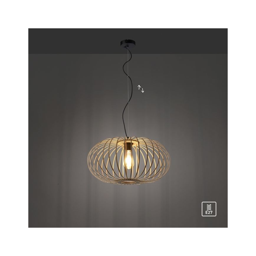 Leuchten Direkt 11409-79 - Пендел RACOON 1xE27/40W/230V бамбук