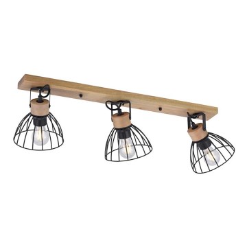 Leuchten Direkt 11418-18 - Спот LAMI 3xE27/25W/230V акация/метал