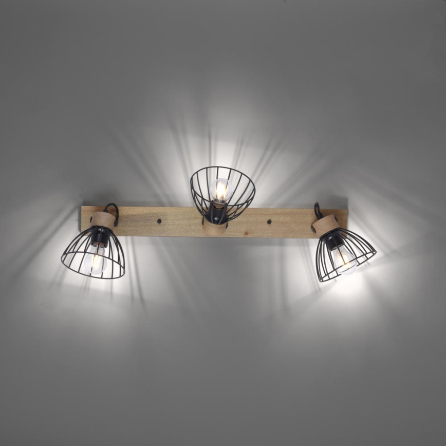 Leuchten Direkt 11418-18 - Спот LAMI 3xE27/25W/230V акация/метал