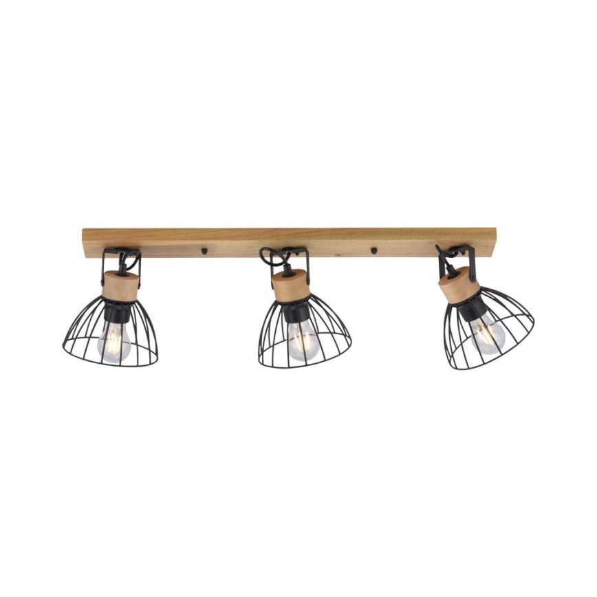 Leuchten Direkt 11418-18 - Спот LAMI 3xE27/25W/230V акация/метал