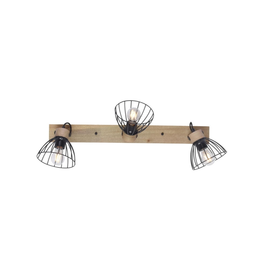 Leuchten Direkt 11418-18 - Спот LAMI 3xE27/25W/230V акация/метал