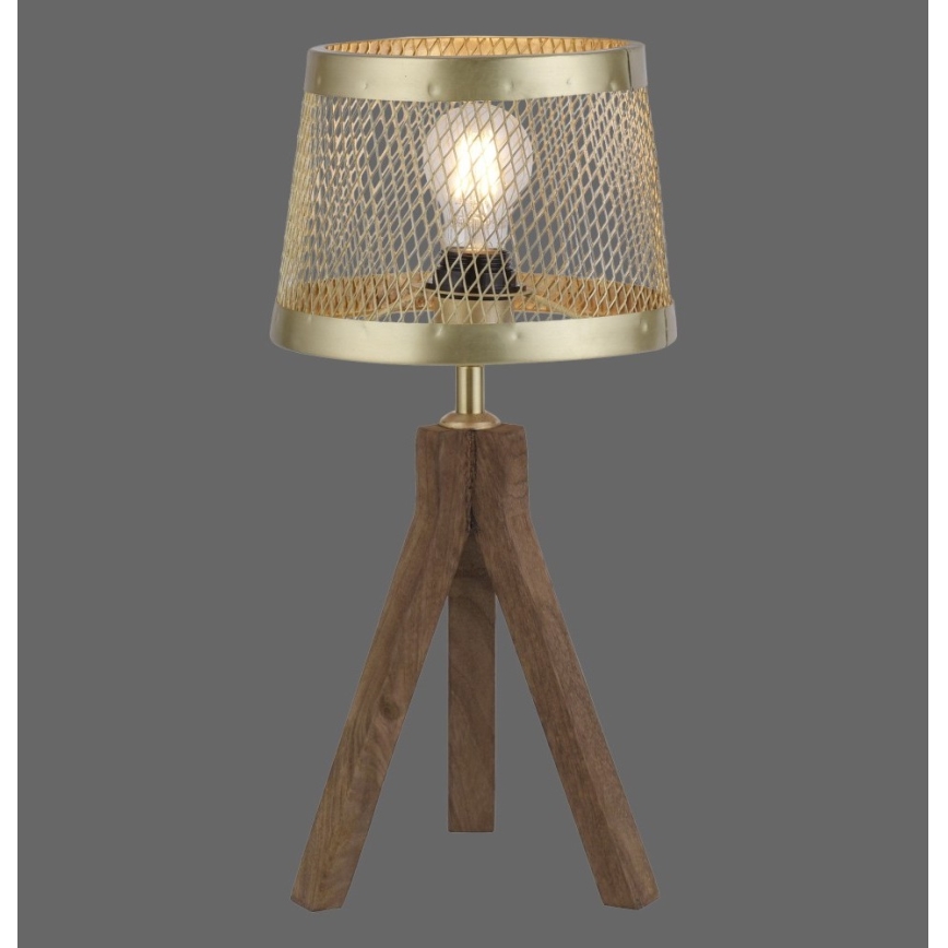 Leuchten Direkt 11423-60 - Настолна лампа FREDERIK 1xE27/60W/230V манго