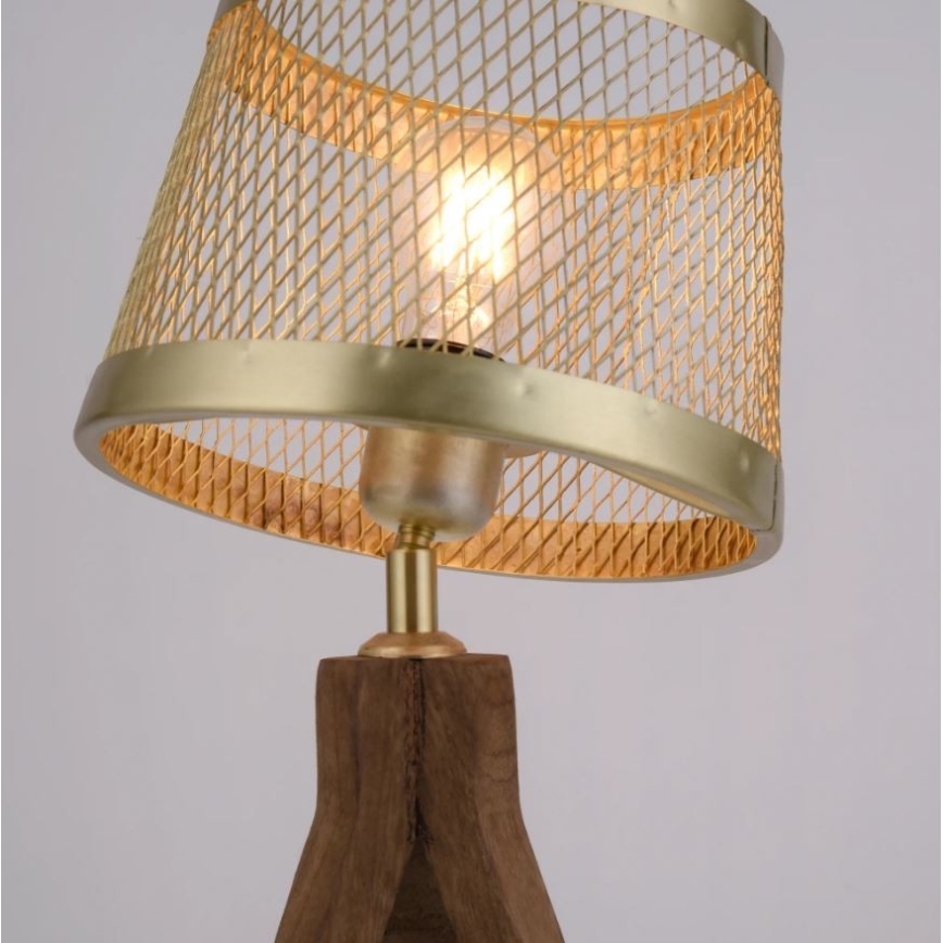Leuchten Direkt 11423-60 - Настолна лампа FREDERIK 1xE27/60W/230V манго