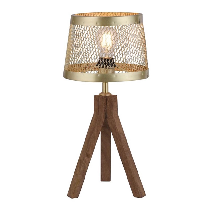 Leuchten Direkt 11423-60 - Настолна лампа FREDERIK 1xE27/60W/230V манго