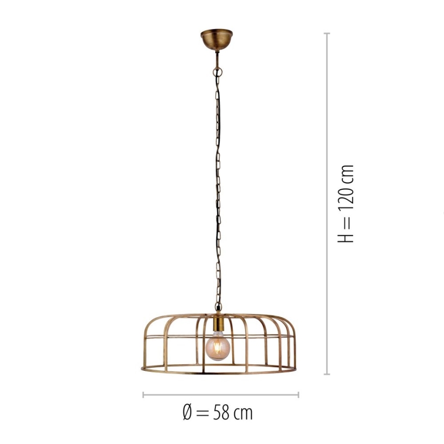 Leuchten Direkt 11493-60 - Висящ полилей AMIR 1xE27/25W/230V