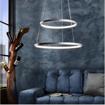 Leuchten Direkt 11525-21 - LED Полилей на въже CIRCLE 1xLED/15W/230V + LED/25W