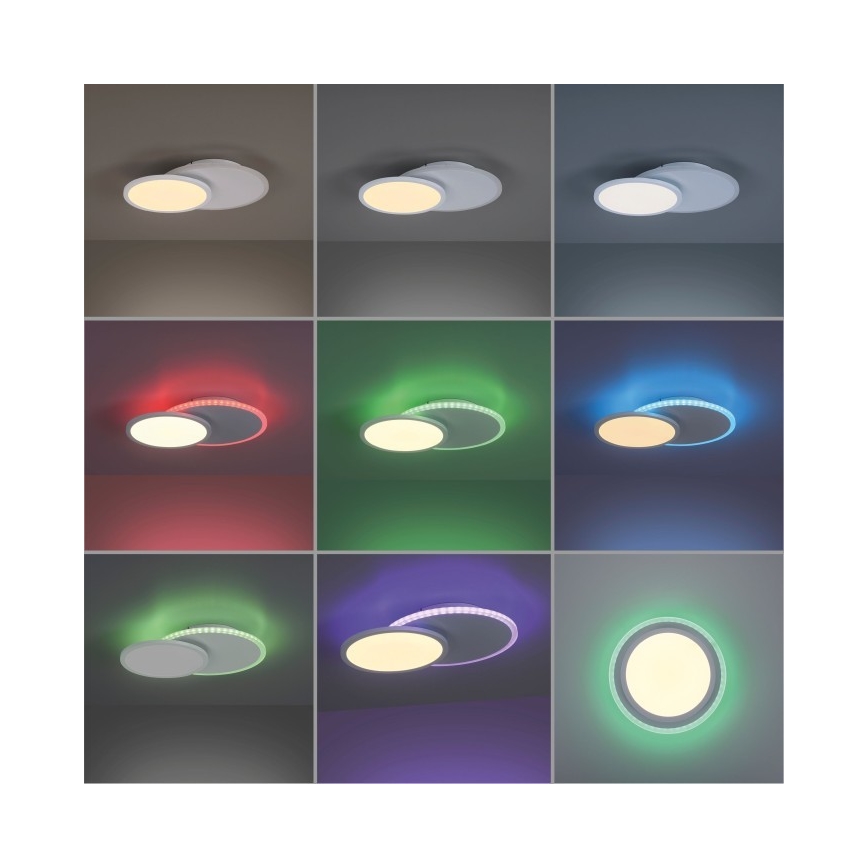 Leuchten Direkt 11662-16 - LED RGB Димируем плафон ARENDA LED/21W/230V + дистанционно управление