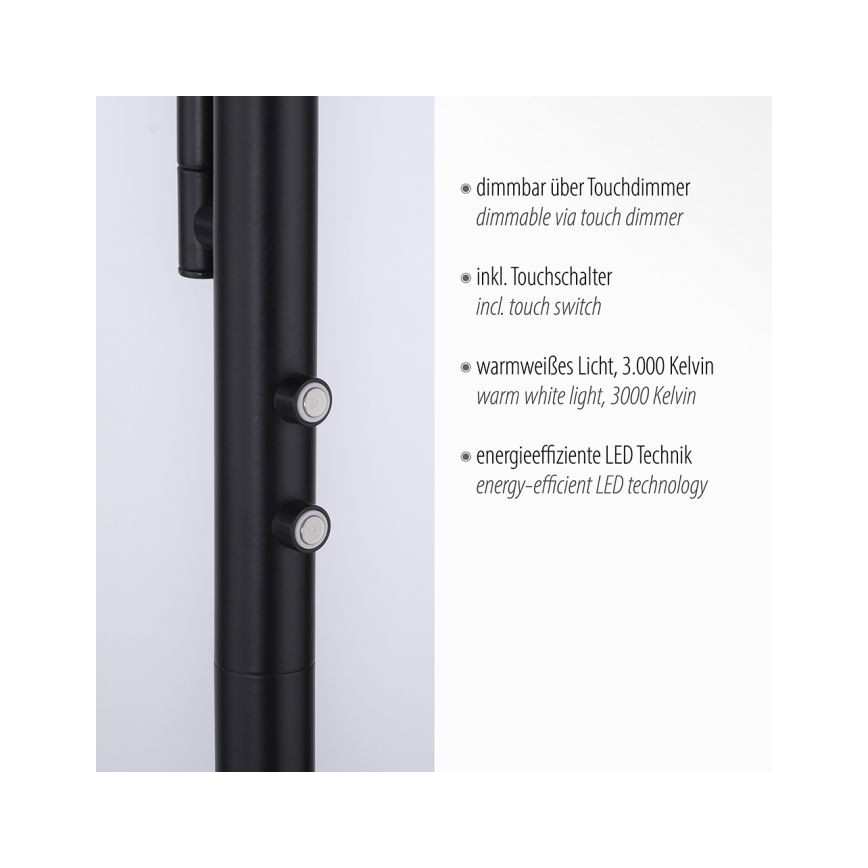 Leuchten Direkt 11710-18 - LED Димируем лампион HANS LED/21,5W/230V + LED/4W