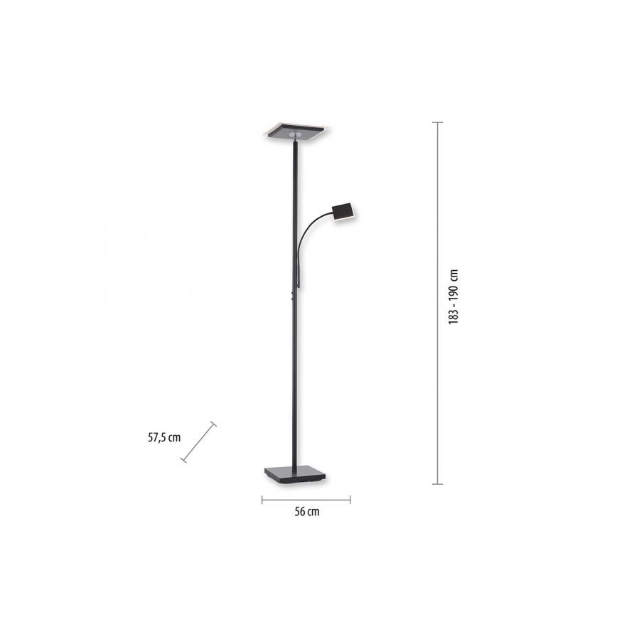 Leuchten Direkt 11710-18 - LED Димируем лампион HANS LED/21,5W/230V + LED/4W
