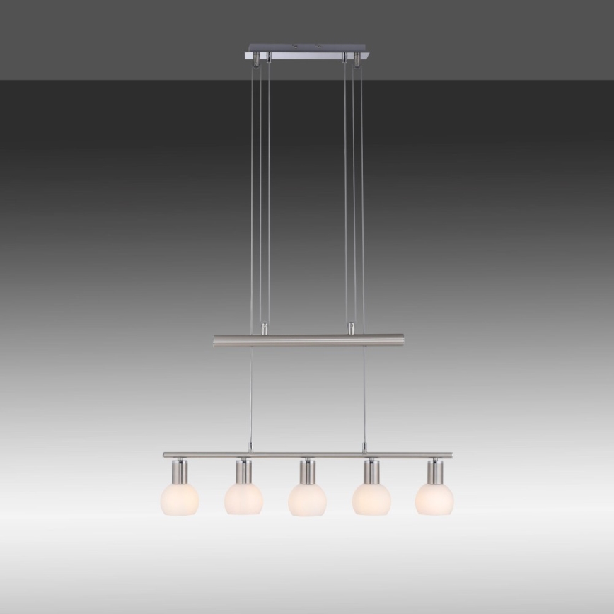 Leuchten Direkt 11939-55 - Висящ полилей BENEDIKT 5xE14/40W/230V