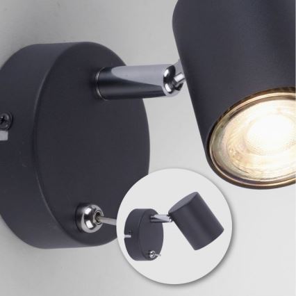 Leuchten Direkt 11941-13 - LED Стенен спот TARIK 1xGU10/5W/230V черен