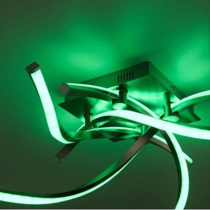 Leuchten Direkt 11995-55 - LED RGB Димируем повърхностен полилей SWING LED/24,4W/230V 2700-5000K + дистанционно