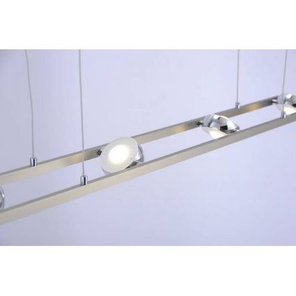 Leuchten Direkt 12470-55 - LED RGB Димируем висящ полилей OPTI 8xLED/3W/230V + дистанционно