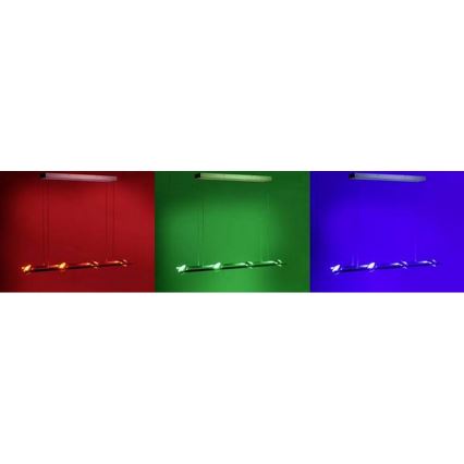 Leuchten Direkt 12470-55 - LED RGB Димируем висящ полилей OPTI 8xLED/3W/230V + дистанционно