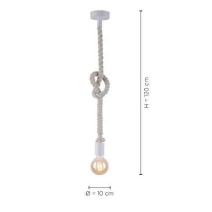 Leuchten Direkt 13572-16 - Висящ полилей DIY 1xE27/10W/230V бял