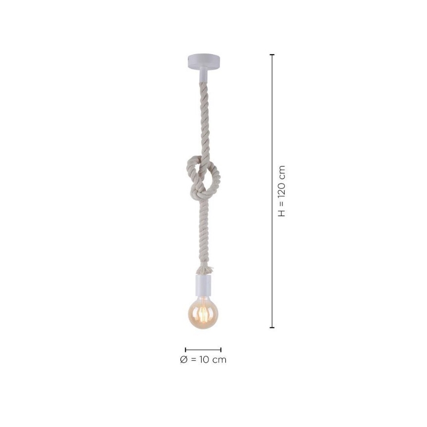 Leuchten Direkt 13572-16 - Висящ полилей DIY 1xE27/10W/230V бял