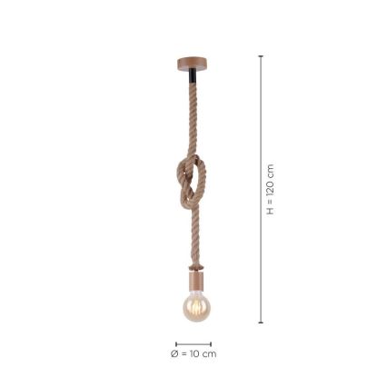 Leuchten Direkt 13572-79 - Висящ полилей DIY 1xE27/10W/230V кафяв